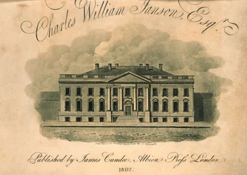 Framsidan av Presidents House, i staden Washington